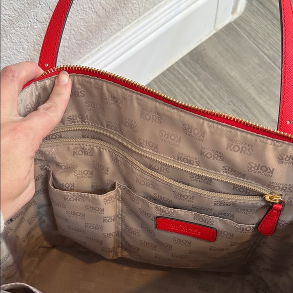 Michael Kors Scarlet Red Tote Bag - Picture 4 of 6